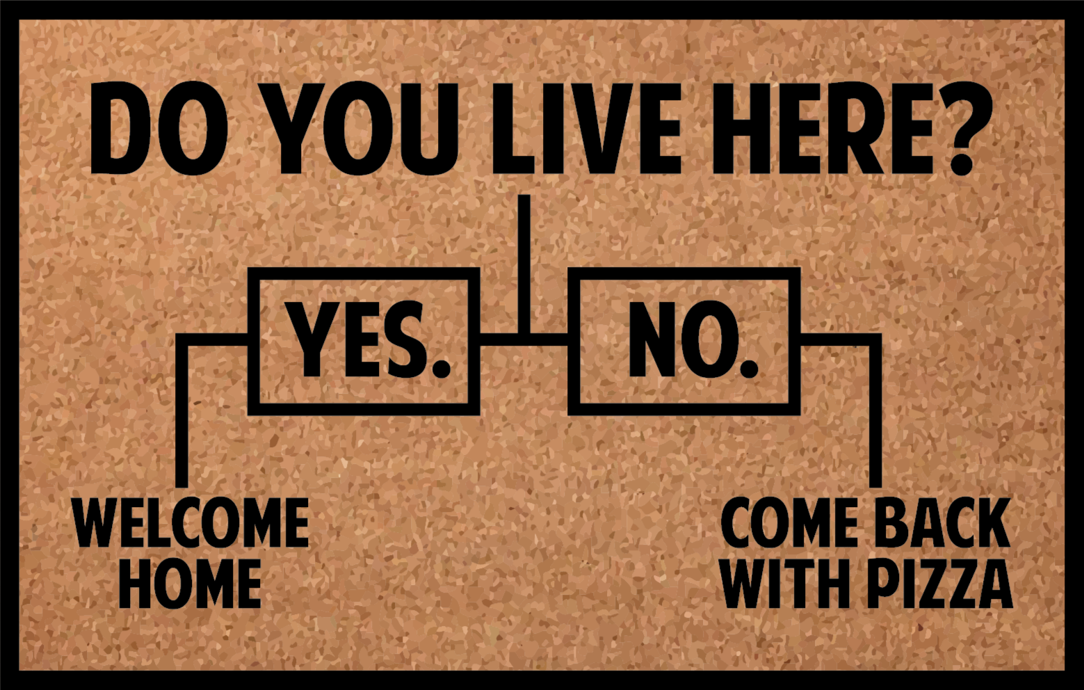 Do You live here? Yes/No/Pizza custom rug - TenStickers