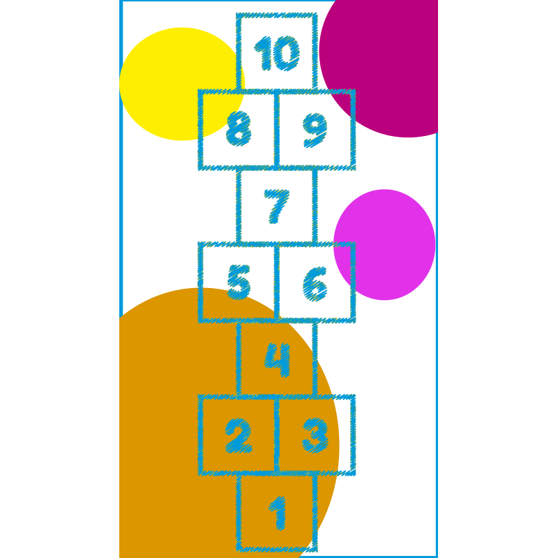 kids hopping game vinyl rug game mat - TenStickers