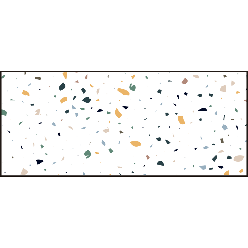 White Terrazzo  minimal rug - TenStickers