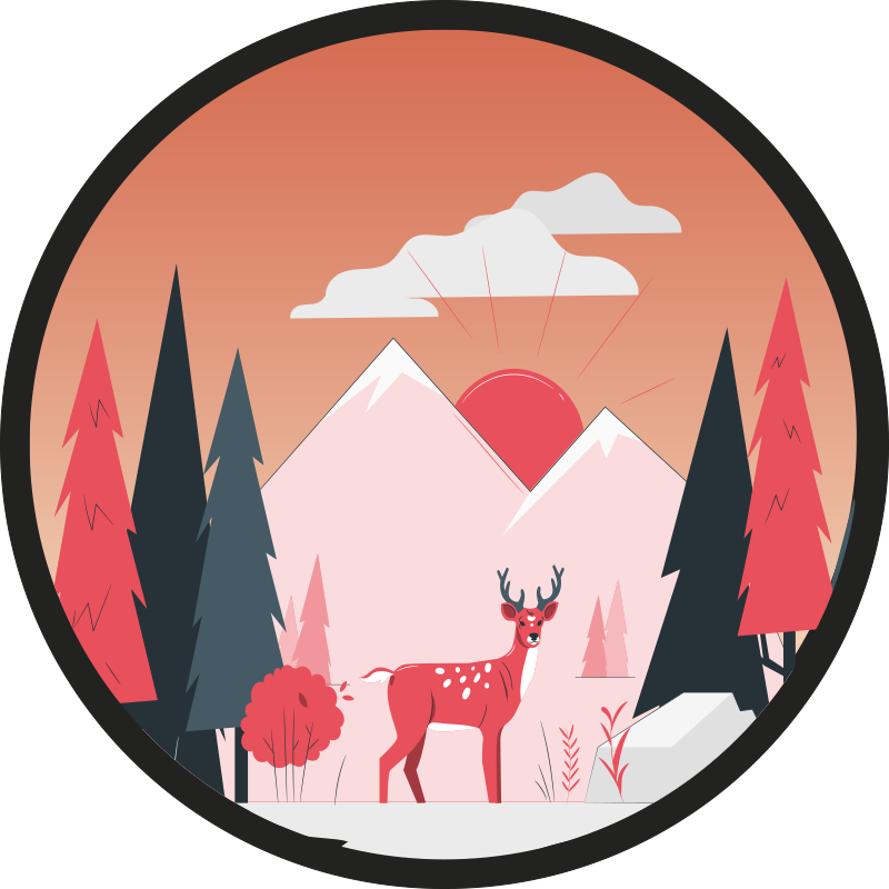 forest landscape circular rug - TenStickers