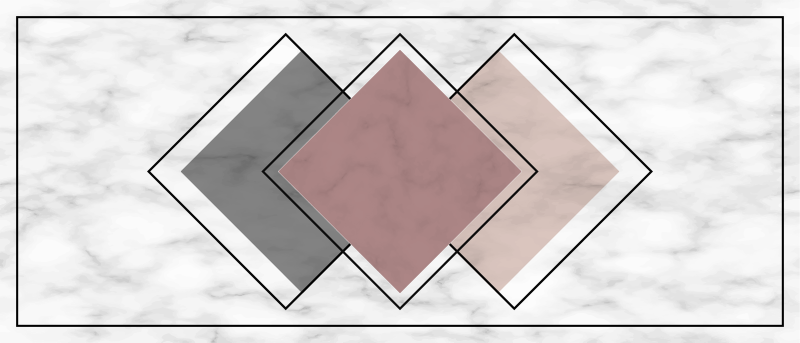 three rhombuses modern rug - TenStickers