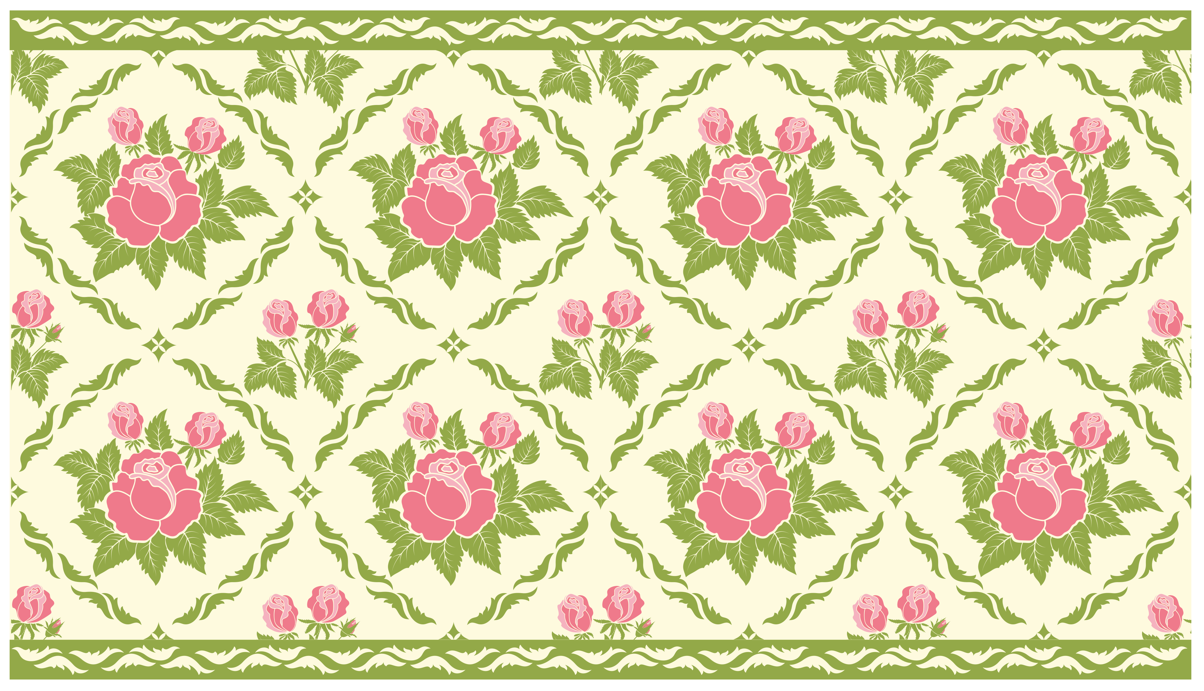 Blossom tile floral vinyl rug - TenStickers