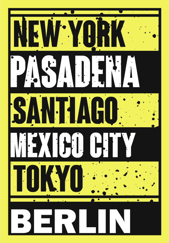 City Names custom vinyl rug - TenStickers