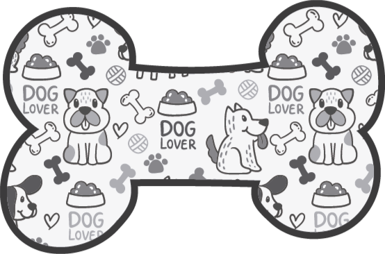 Vinyl rug drawings of dogs and food animal rug - TenStickers