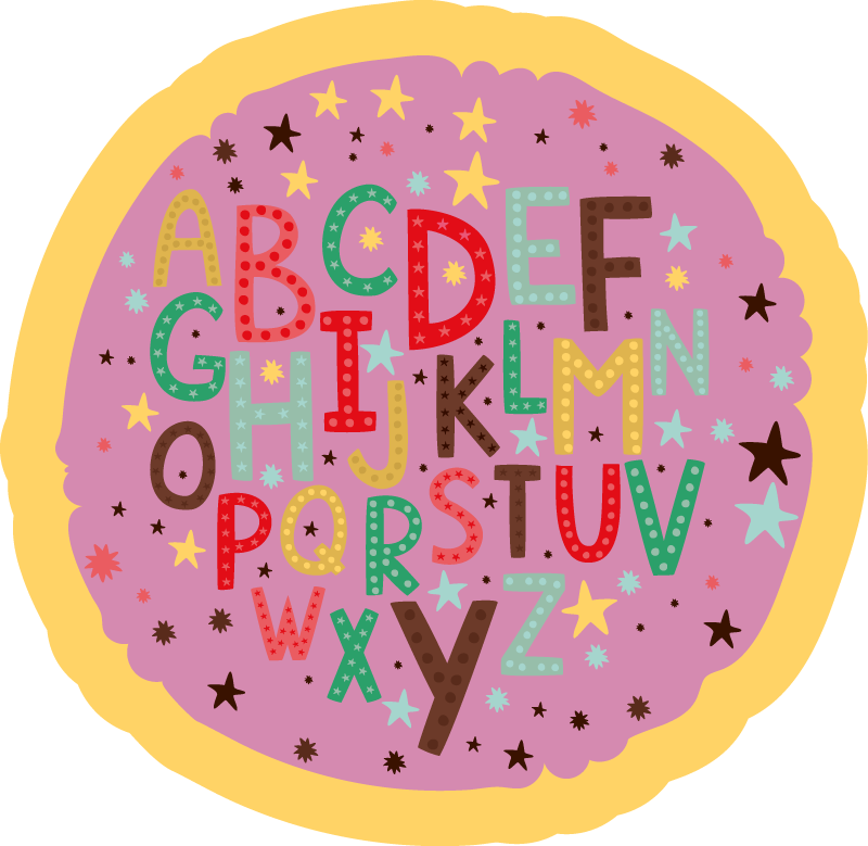 Colourful Alphabet vinyl rug - TenStickers