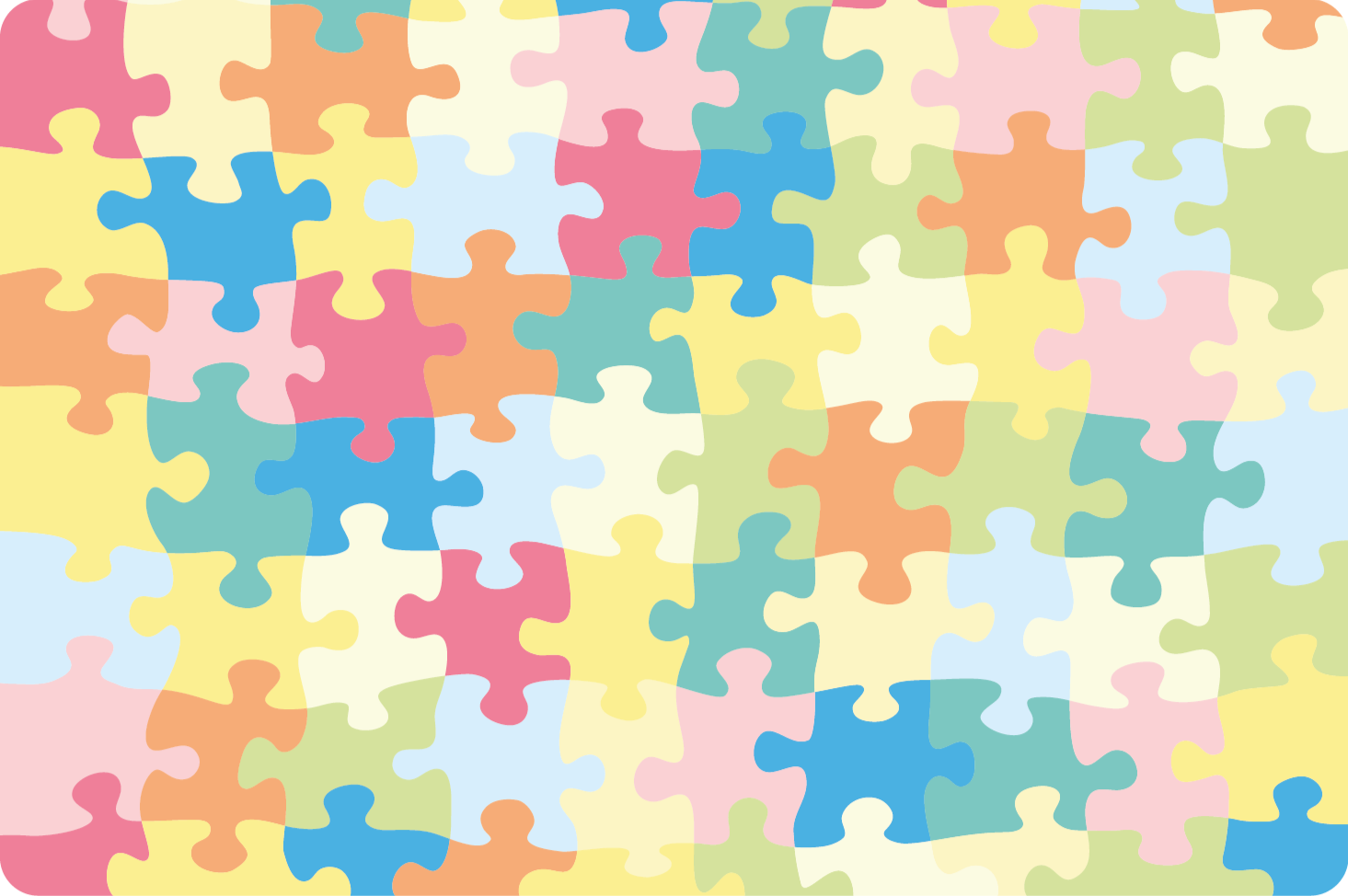 Puzzle Pattern kids vinyl rug - TenStickers