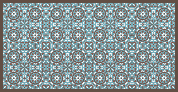 Arabian Turquoise tile carpet - TenStickers