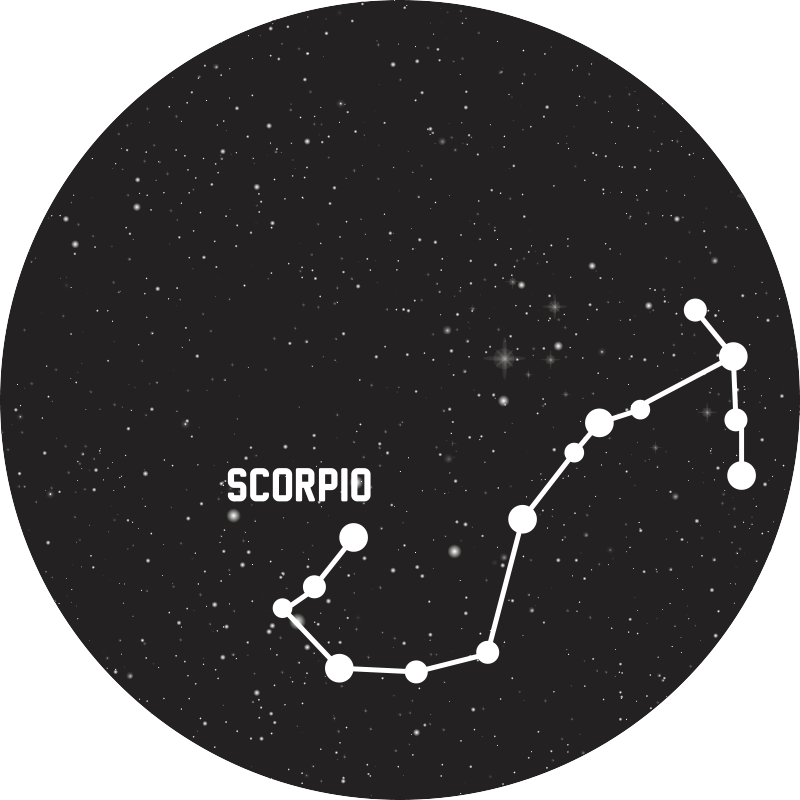 Zodiac sign Scorpio modern rug - TenStickers