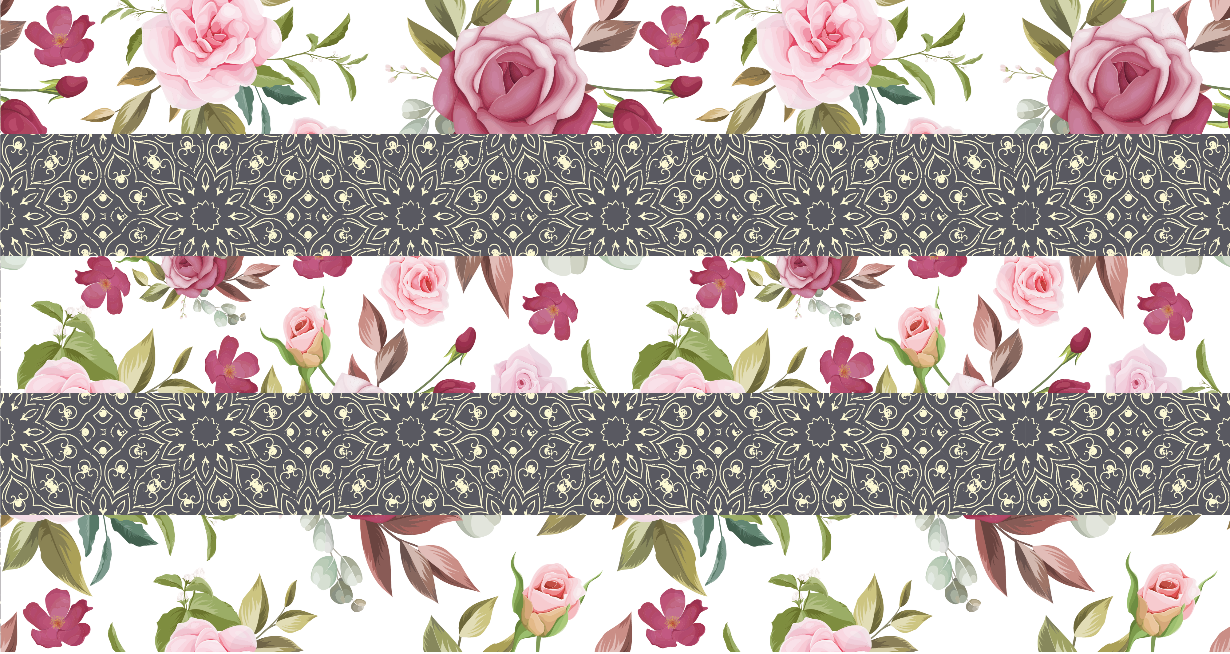 Floral Runner floral vinyl rug - TenStickers