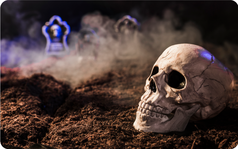 Spooky Skull halloween vinyl rug - TenStickers