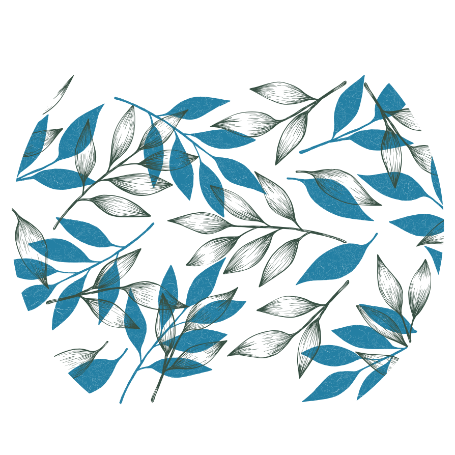 Botanical Leaf Imprint floral vinyl rug - TenStickers