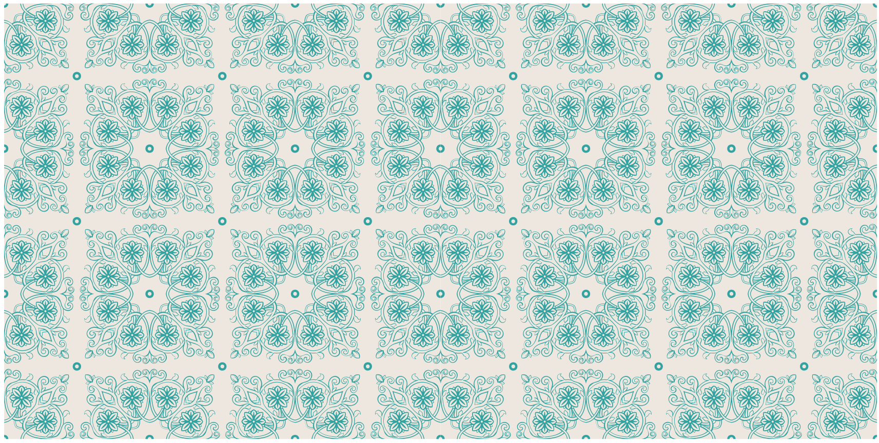 Turquoise tiles tile carpet - TenStickers