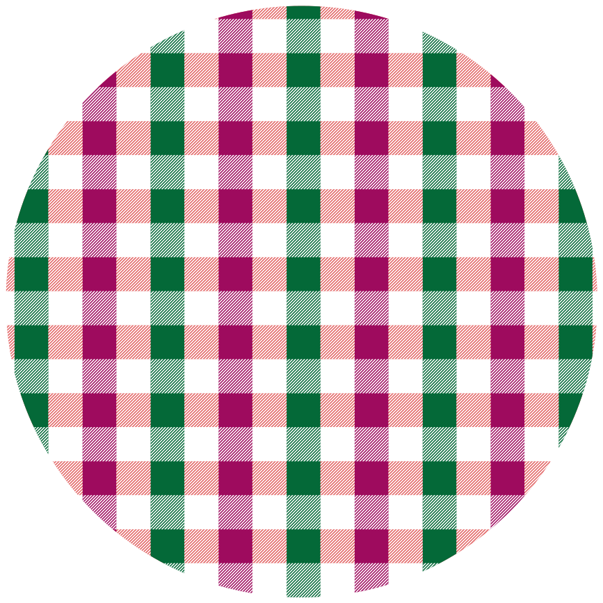 Checkered Circular Pattern striped vinyl rug - TenStickers