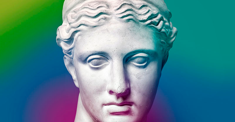 Sculptural Gradient minimal vinyl rug - TenStickers