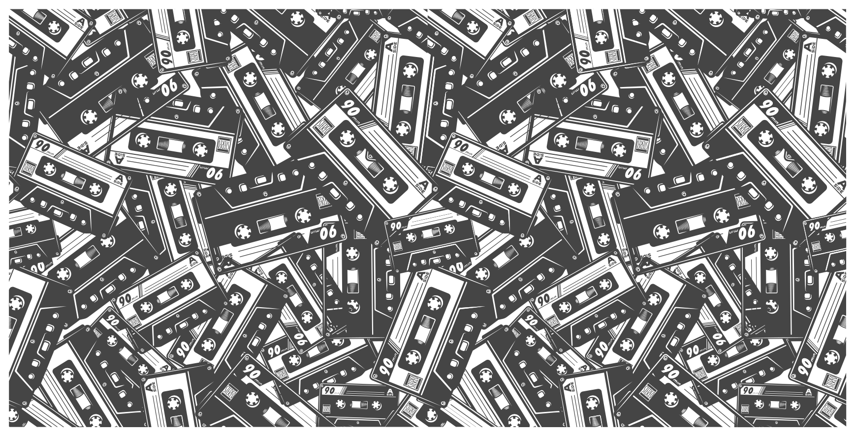 Cassette Tangle game vinyl rug - TenStickers