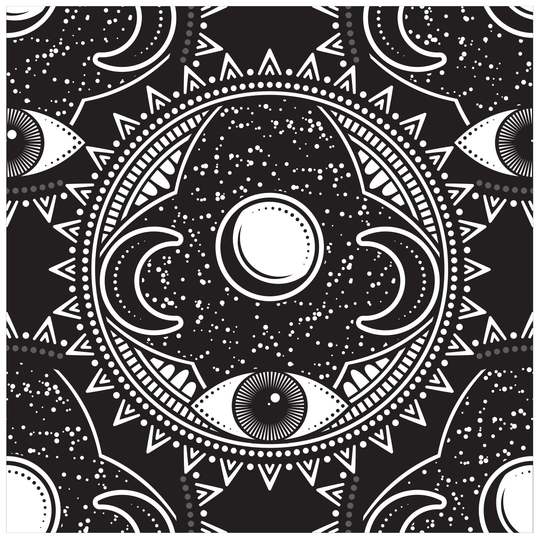 Mandala zodiac theme vinyl rug - TenStickers