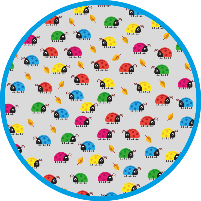 Colorful Car Circle kids vinyl rug - TenStickers