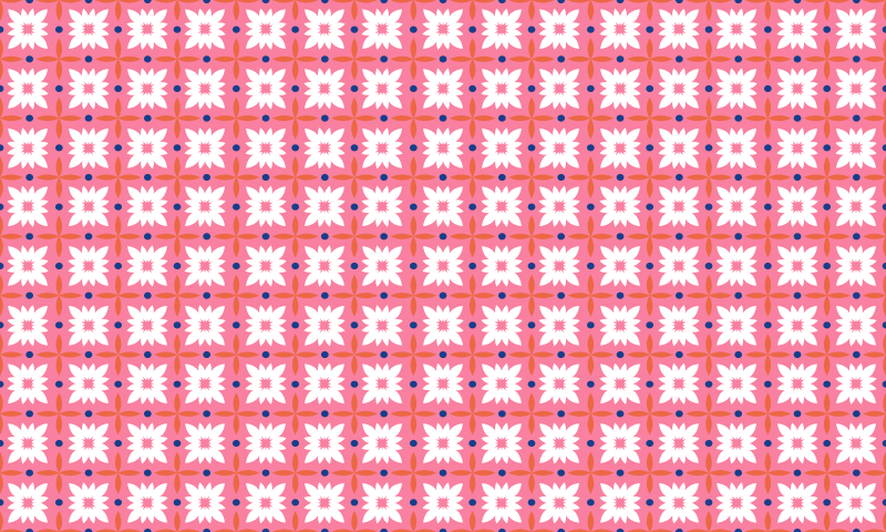 Floral colorful tiles mosaic floor tiles - TenStickers