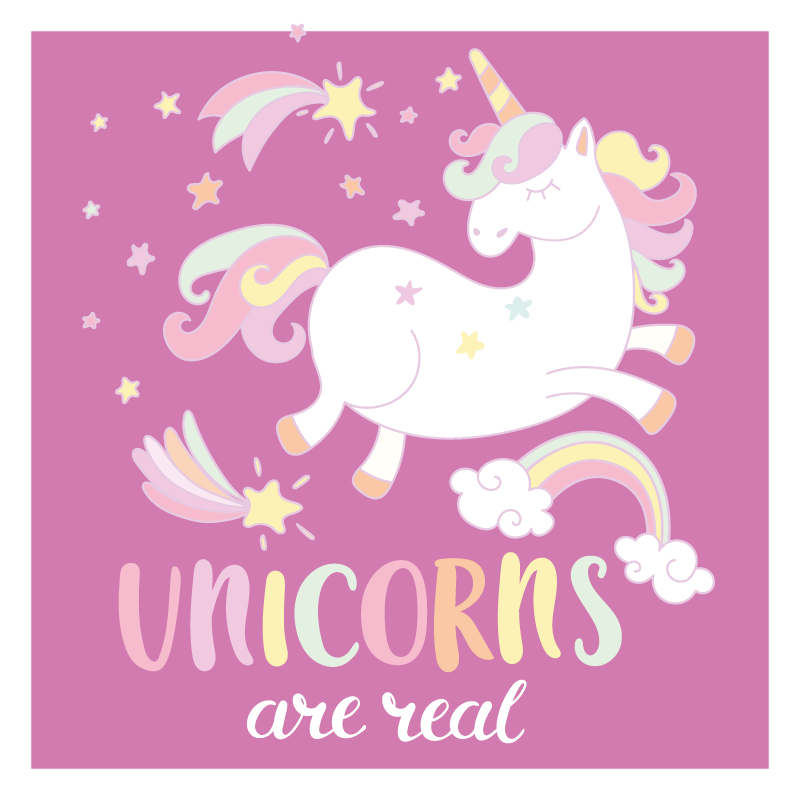unicorns are real with unicorn animal rug - TenStickers