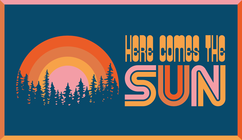 Sunrise Silhouette Scene custom rug - TenStickers