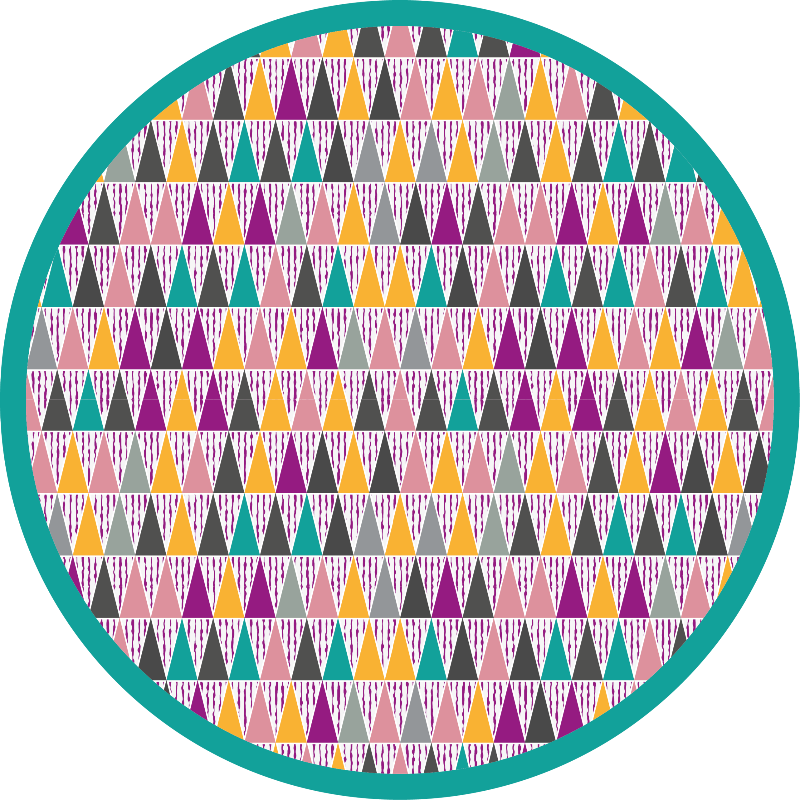 Triangular Patterns geometric vinyl rug - TenStickers