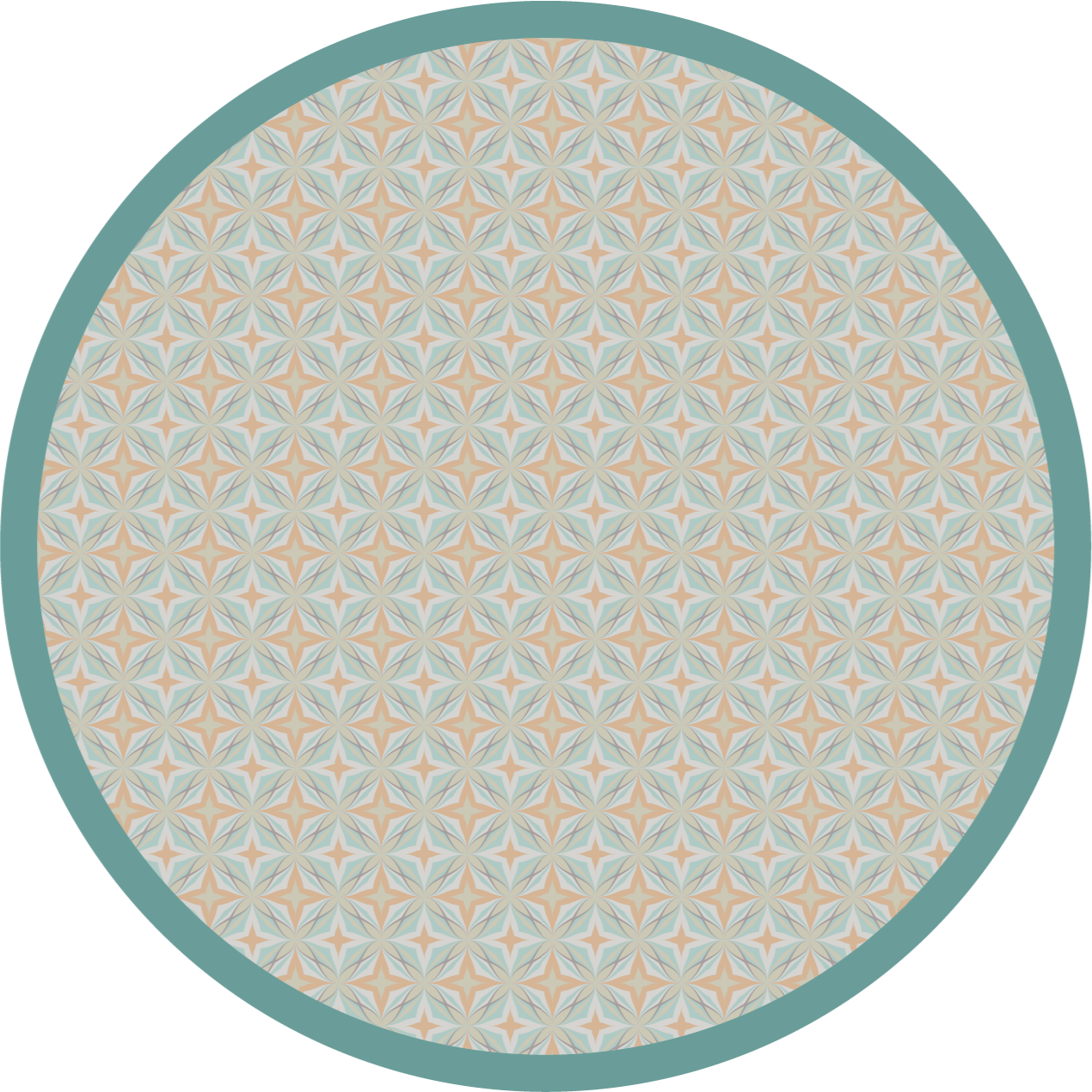 Nordic style with circles nordic rug - TenStickers