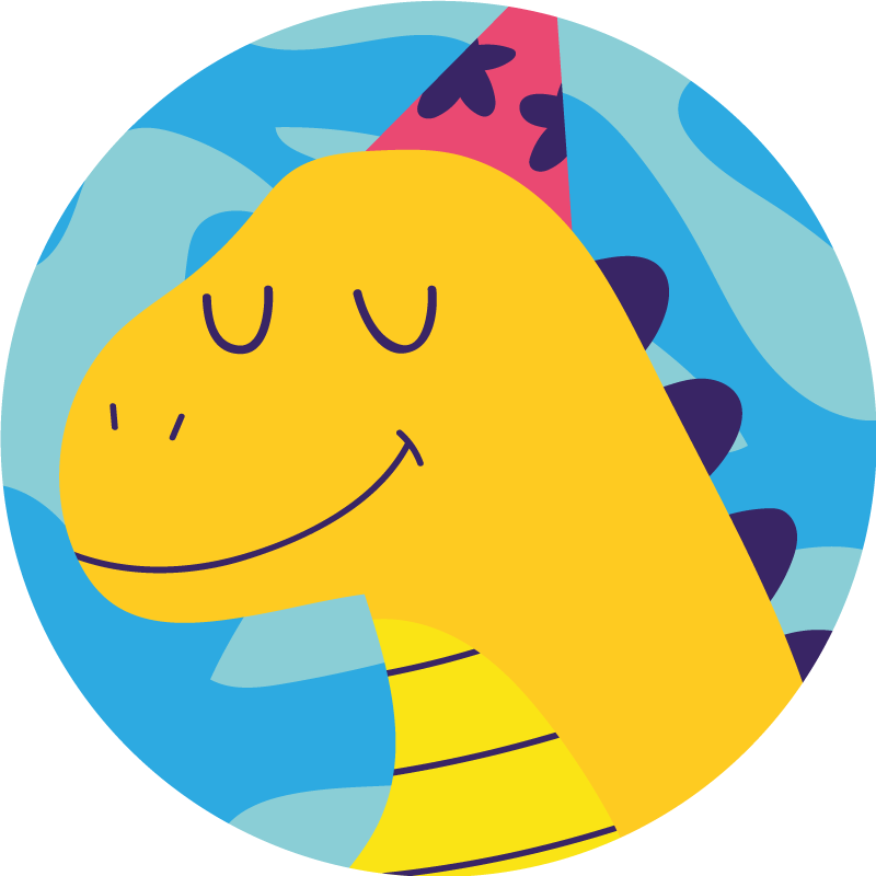 Dinosaur Party Theme kids vinyl rug - TenStickers