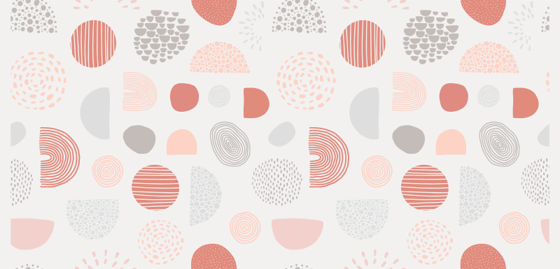 Circular geometric pattern hallway runners - TenStickers