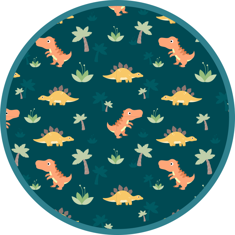 cute dinosaurs for children kids vinyl rug - TenStickers