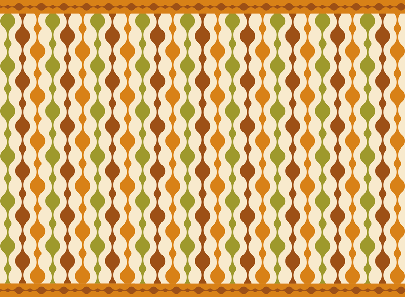 Wavy Lines Design striped vinyl rug - TenStickers