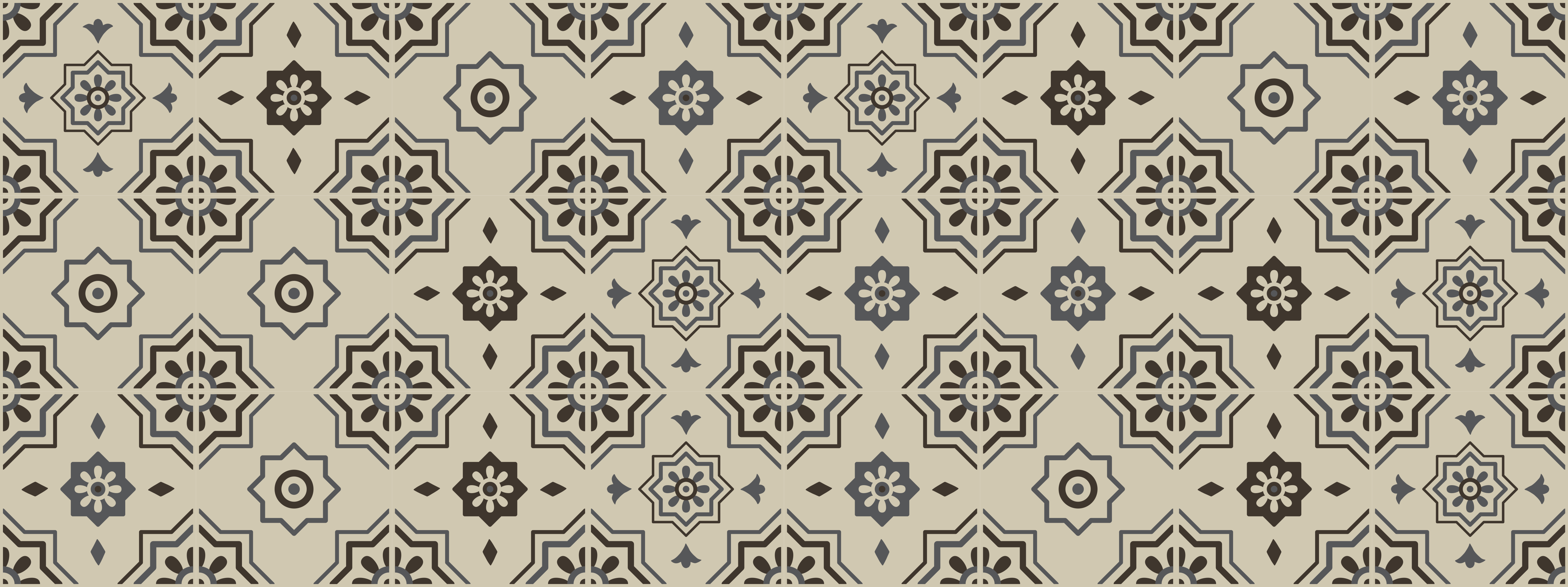 Patterned Runner tile vinyl rug - TenStickers