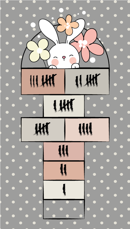 Hopscotch Gameplay nursery vinyl rug - TenStickers