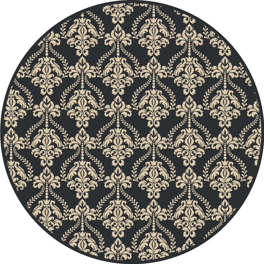 Damask seamless pattern Vinyl rug office - TenStickers