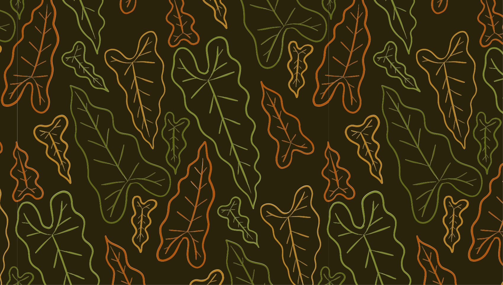 Leafy Contours floral vinyl rug - TenStickers