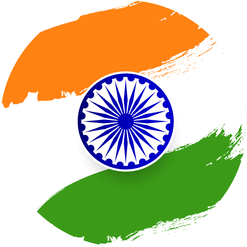 India flag world map vinyl rug - TenStickers