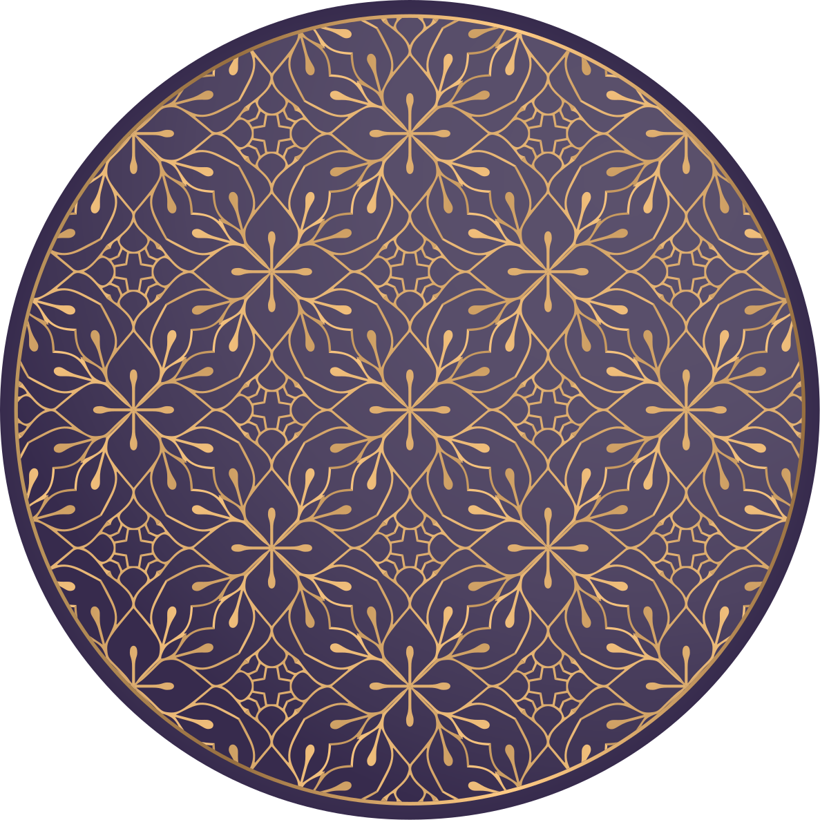Mandala Floral Elegance mandala vinyl rug - TenStickers