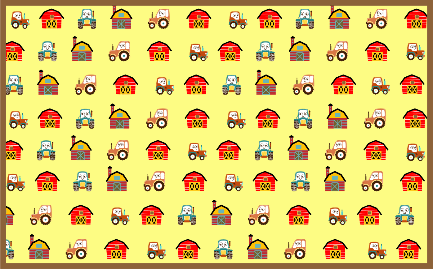 Farmyard Fun kids vinyl rug - TenStickers