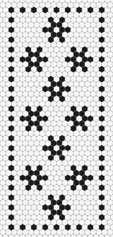 Mosaic Hexagons tile vinyl rug - TenStickers