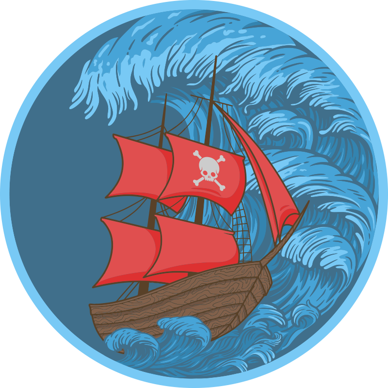 Pirate Playtime game vinyl rug - TenStickers