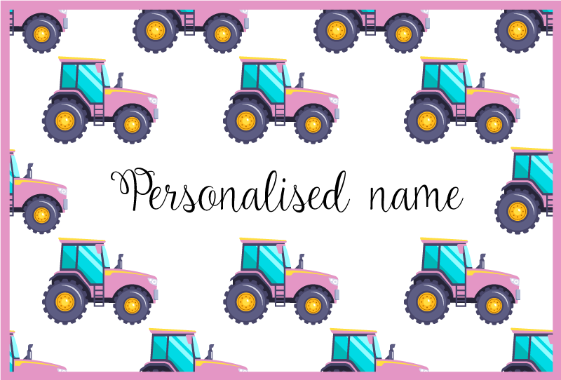 Customizable Tractor custom vinyl rug - TenStickers