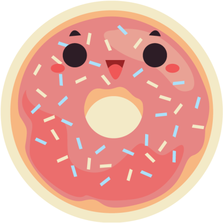 Animated Donut kids vinyl rug - TenStickers