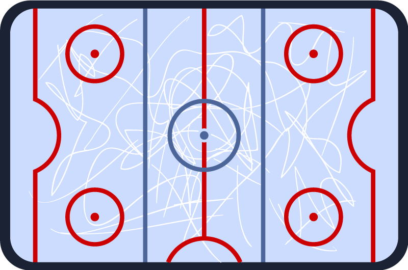 Hockey Playfield game vinyl rug - TenStickers