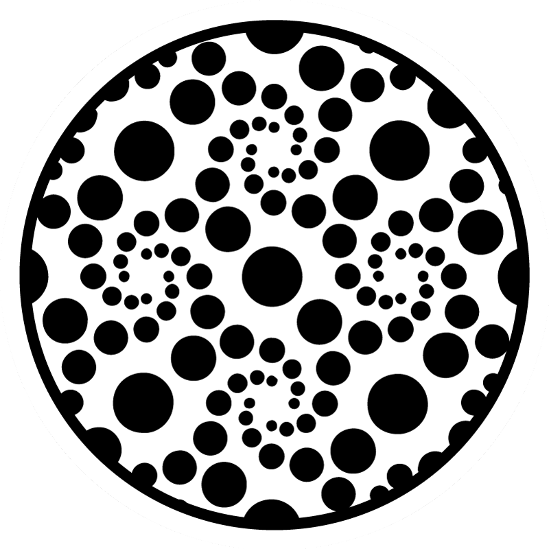 Circular Dotted Pattern geometric vinyl rug - TenStickers