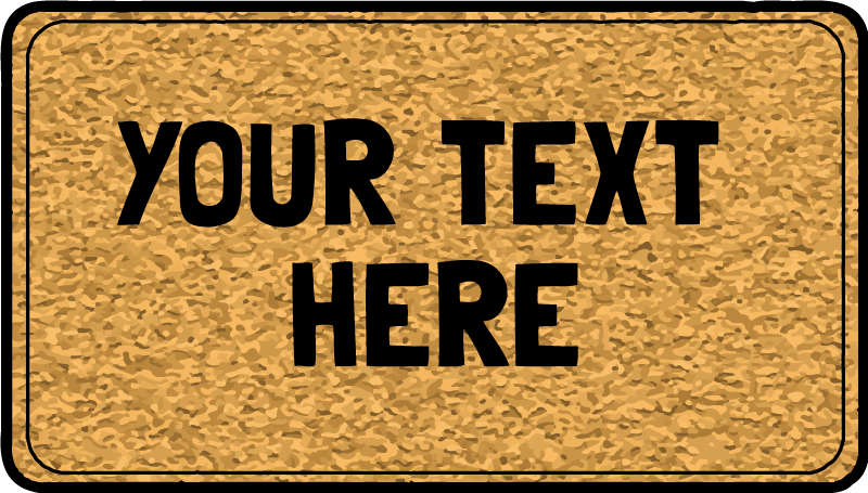 Customizable Text Entry custom vinyl rug - TenStickers