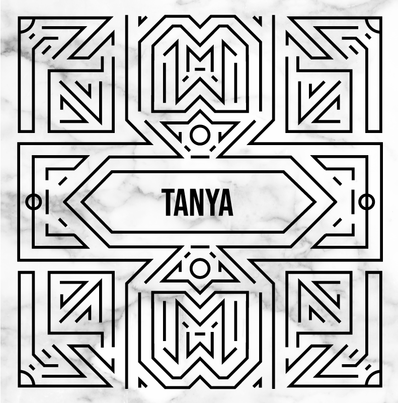 Art Déco maze teen vinyl rug - TenStickers