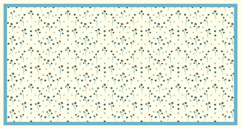 Subtle botanical motif bedroom vinyl rug - TenStickers