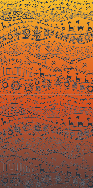 Cultural Abstract Patterns ethnic vinyl rug - TenStickers