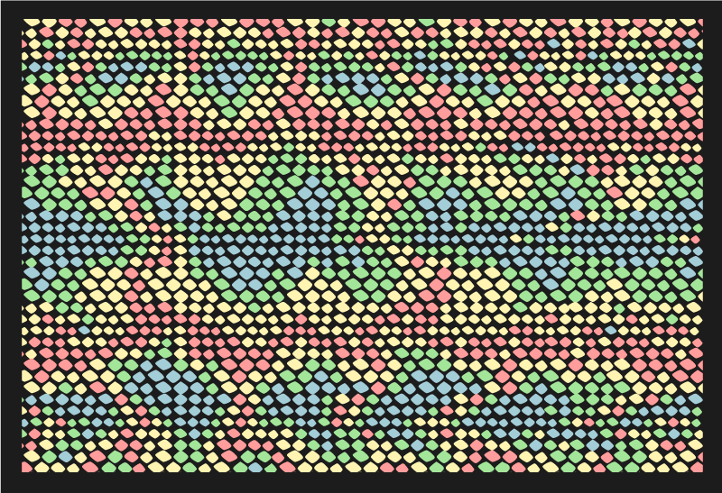 Colorful Circle Pattern textured vinyl rug - TenStickers