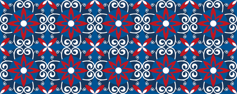 Fleur de Lis Beija tile carpet - TenStickers