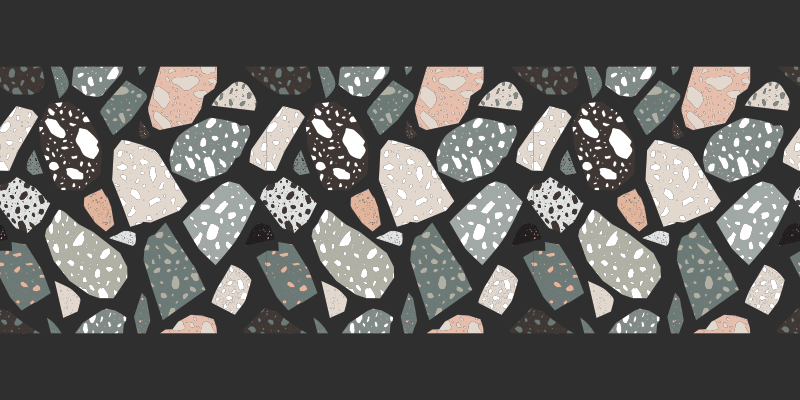 Collection of colorful stones kitchen floor mat - TenStickers
